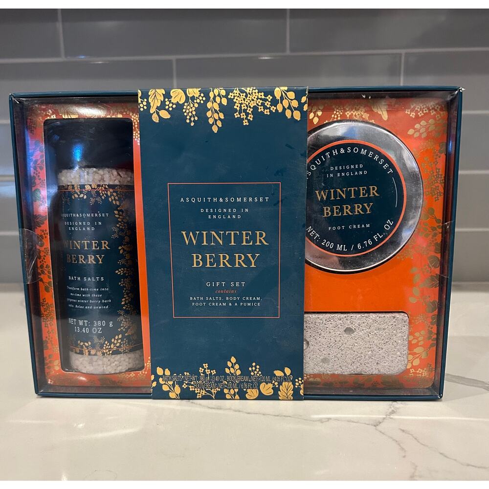 Asquith & Somerset Winter Berry New Bath Gift Set NIB‎